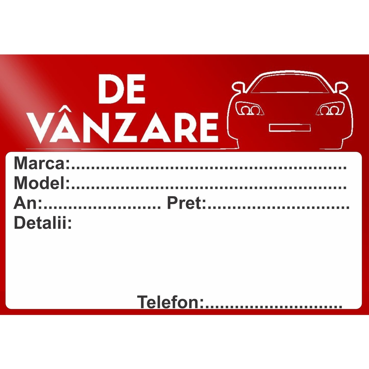 Set 2 Etichete "Masina de vanzare"