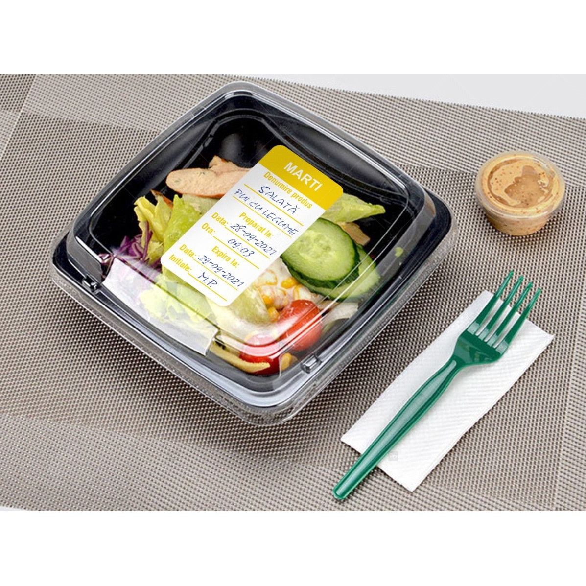 Set 500 Etichete HACCP "MARTI" — 3×6cm (removable)