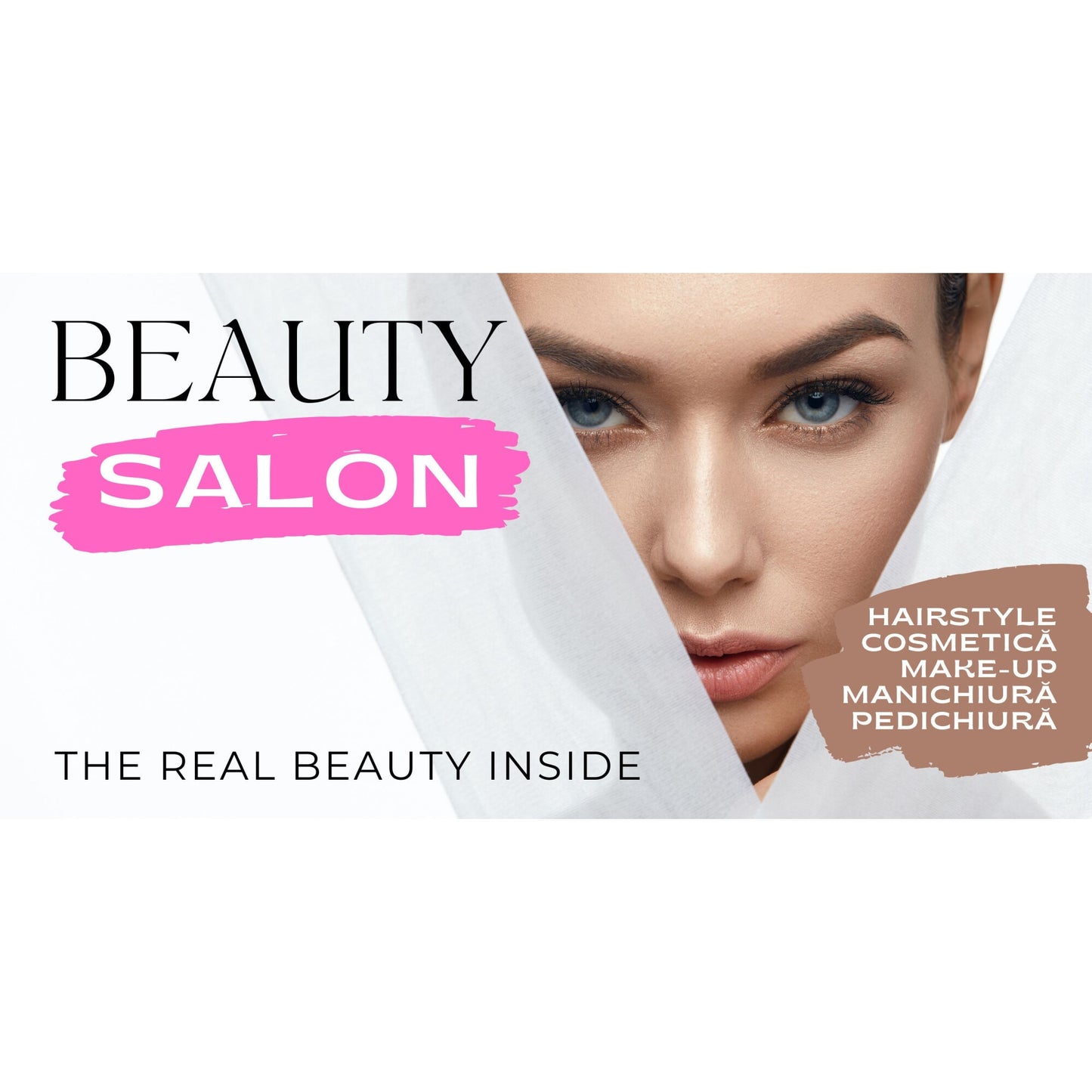 Banner Publicitar "Beauty salon" — 150×75cm