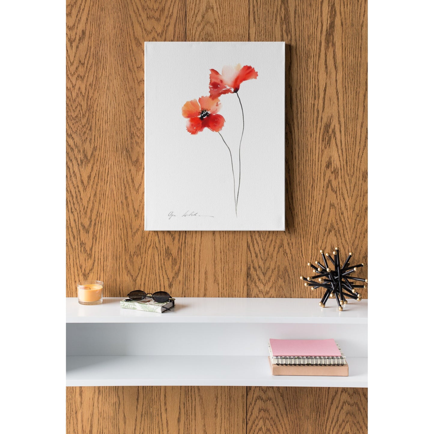 Tablou canvas "REDFLOWER 8" - 40x60 cm