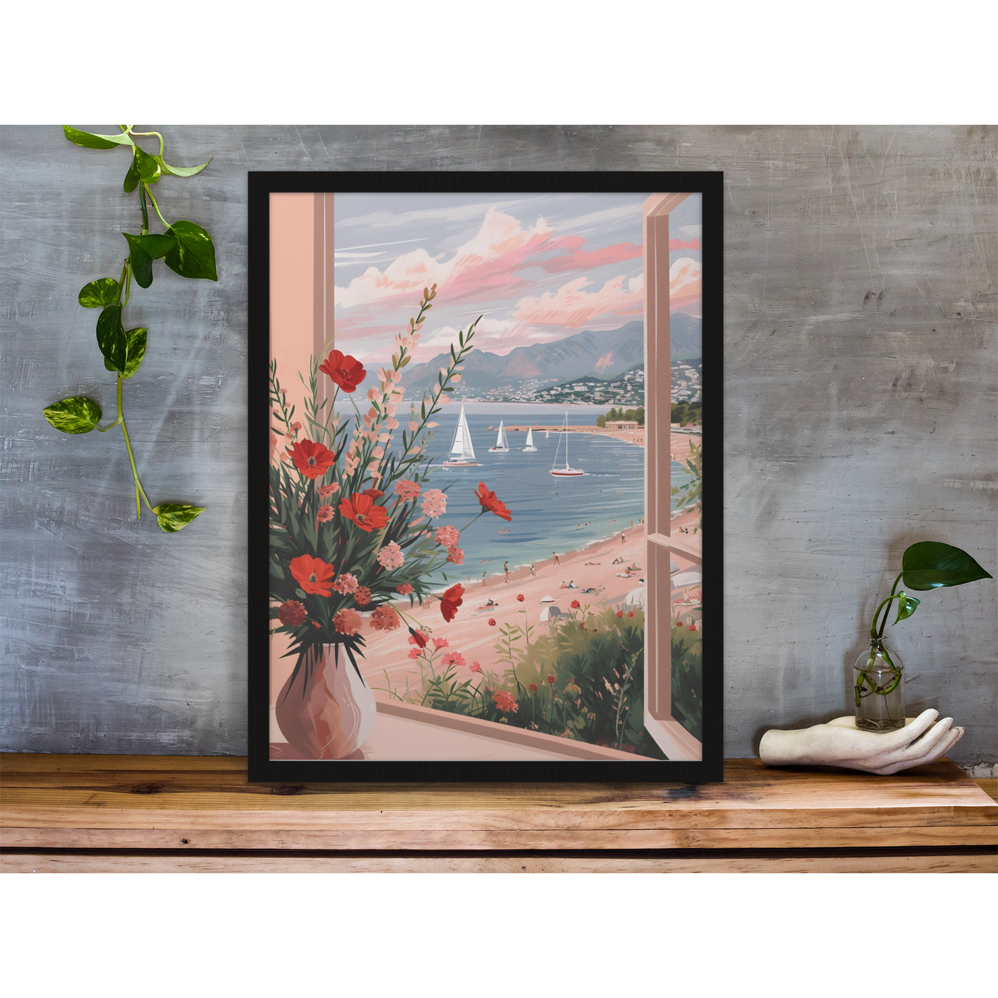 Tablou canvas "Window to paradise" - 40x60 cm