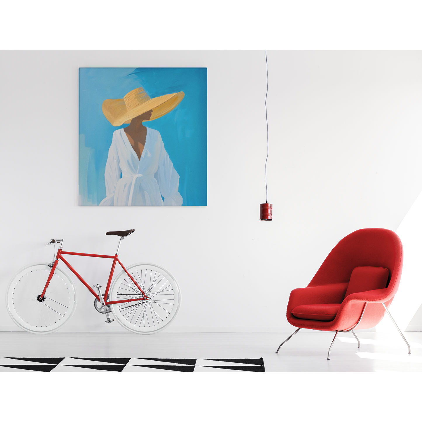 Tablou canvas "White Lady" - 40x60 cm