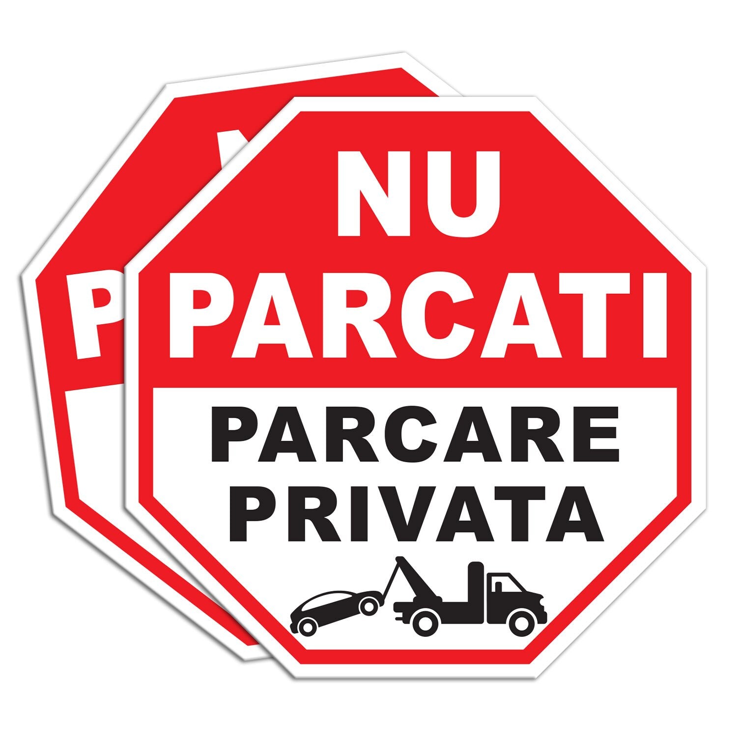 Set 2 indicatoare avertizare Nu Parcati — 30×30 cm
