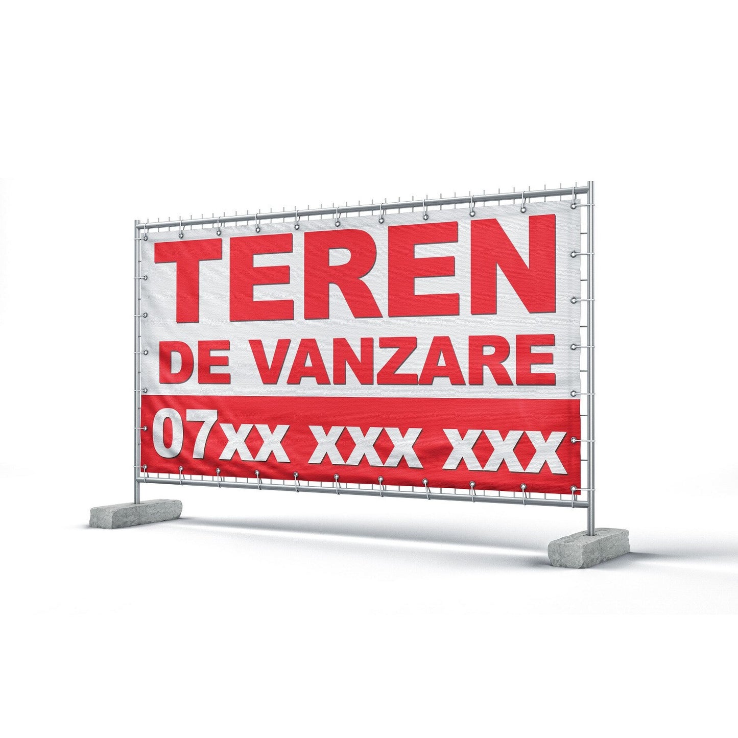 Banner Publicitar "Teren de Vanzare" — 150×75cm