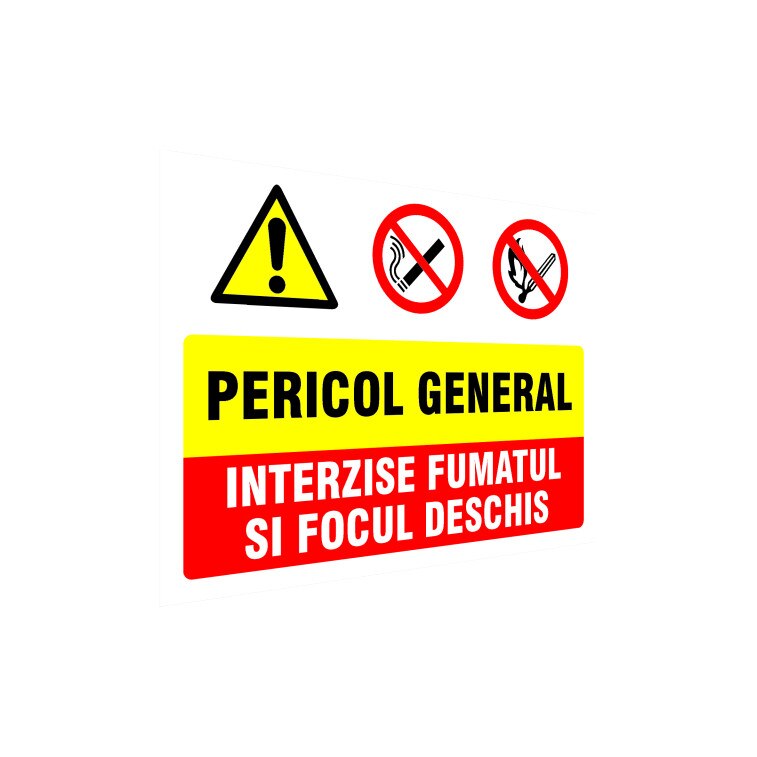 Etichete "interzis fumatul si focul deschis" — 40×30cm