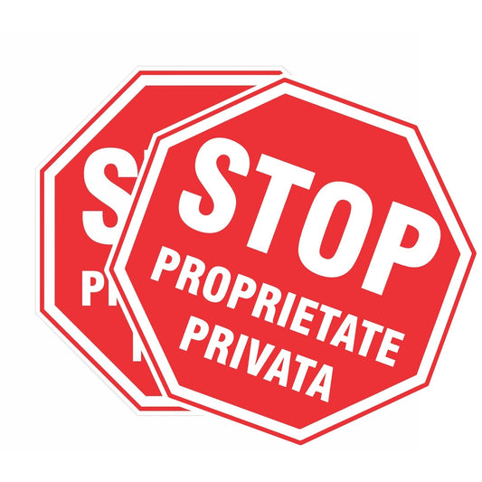 Set 2 indicatoare avertizare STOP — 30×30 cm