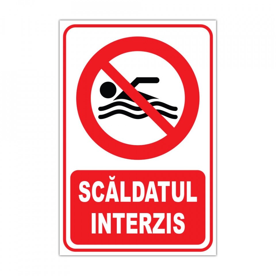 Panou Indicator PVC 4mm "Scaldatul interzis" — 20×30cm