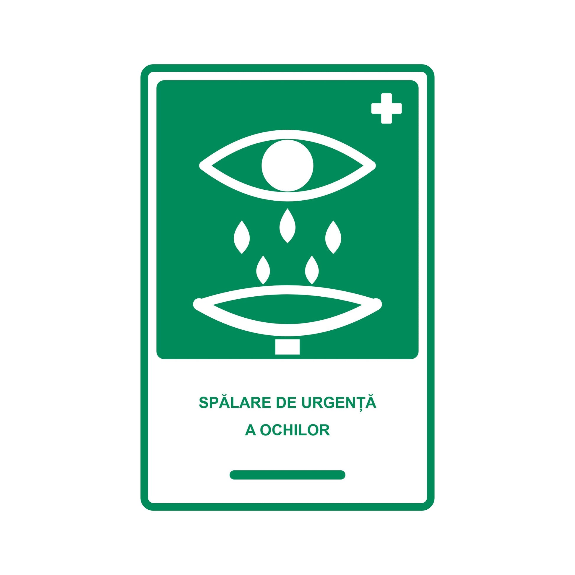Set 2 stickere stație de spălare de urgență a ochilor, PVC, 20 x 30 cm – imaginea 1