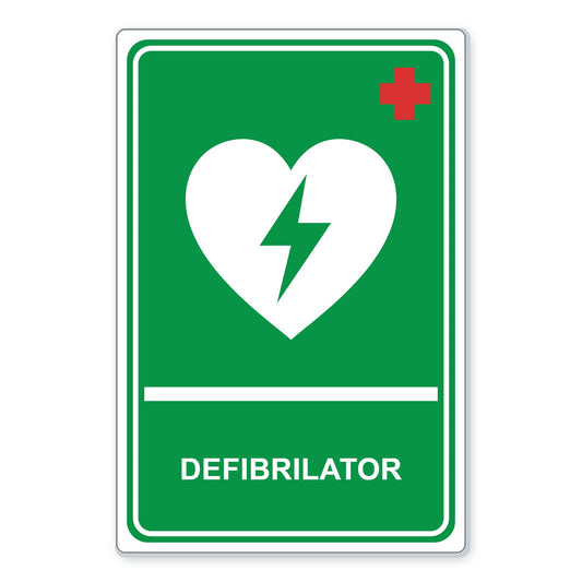 Indicator Defibrilator AED, placa PVC rigid 4 mm, 20 x 30 cm – imaginea 1
