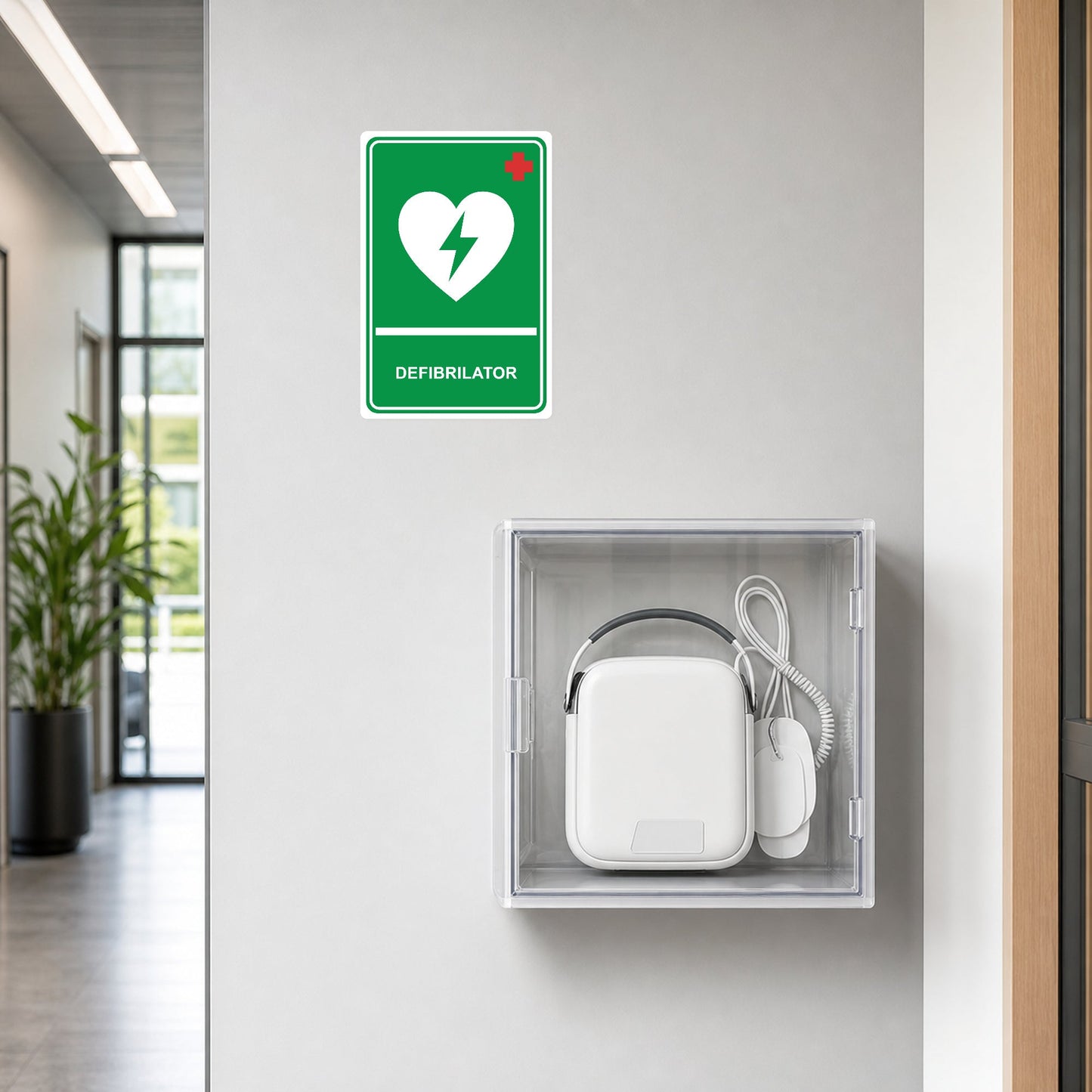 Indicator Defibrilator AED, placa PVC rigid 4 mm, 20 x 30 cm – imaginea 2