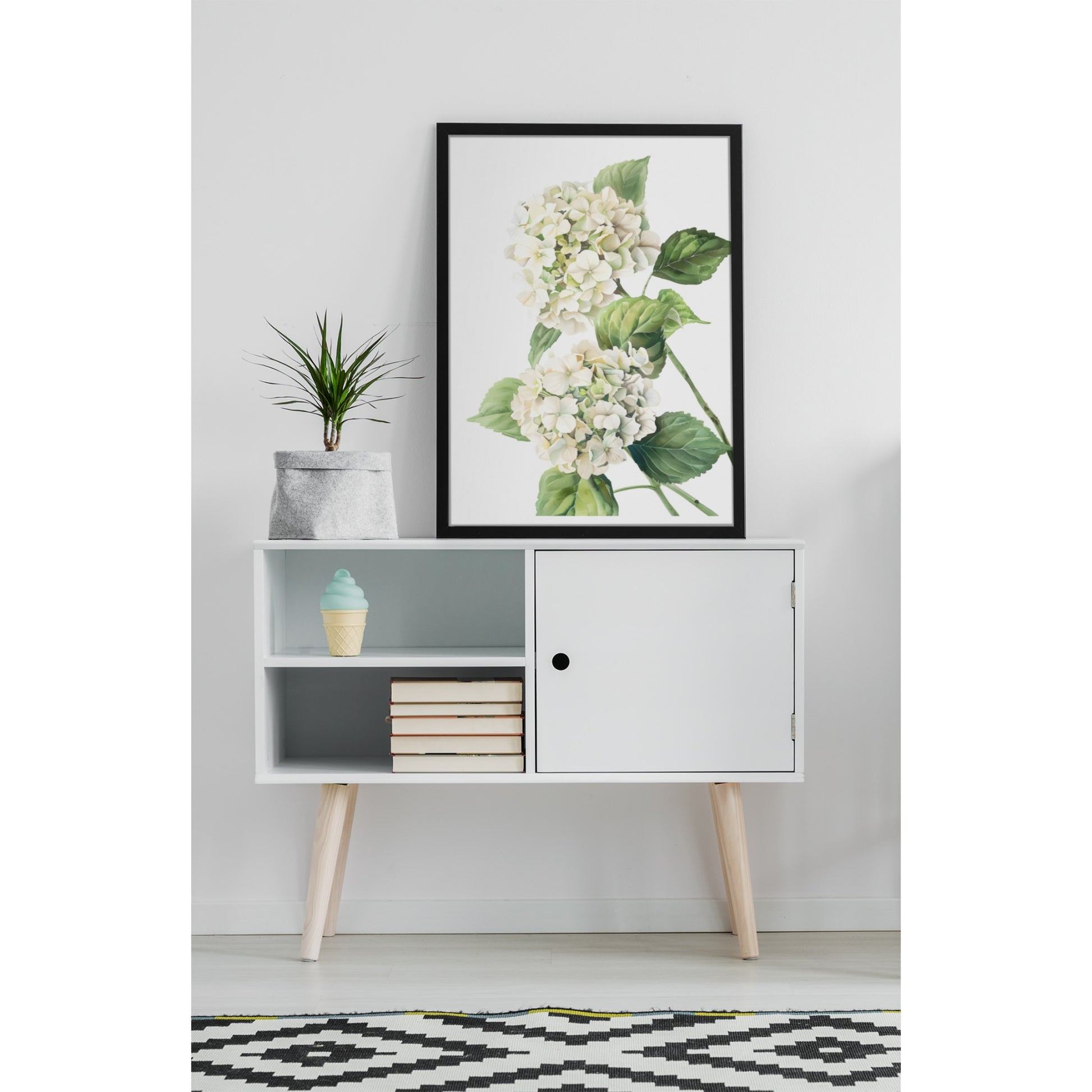 Tablou canvas "White flower 8" - 90x120 cm