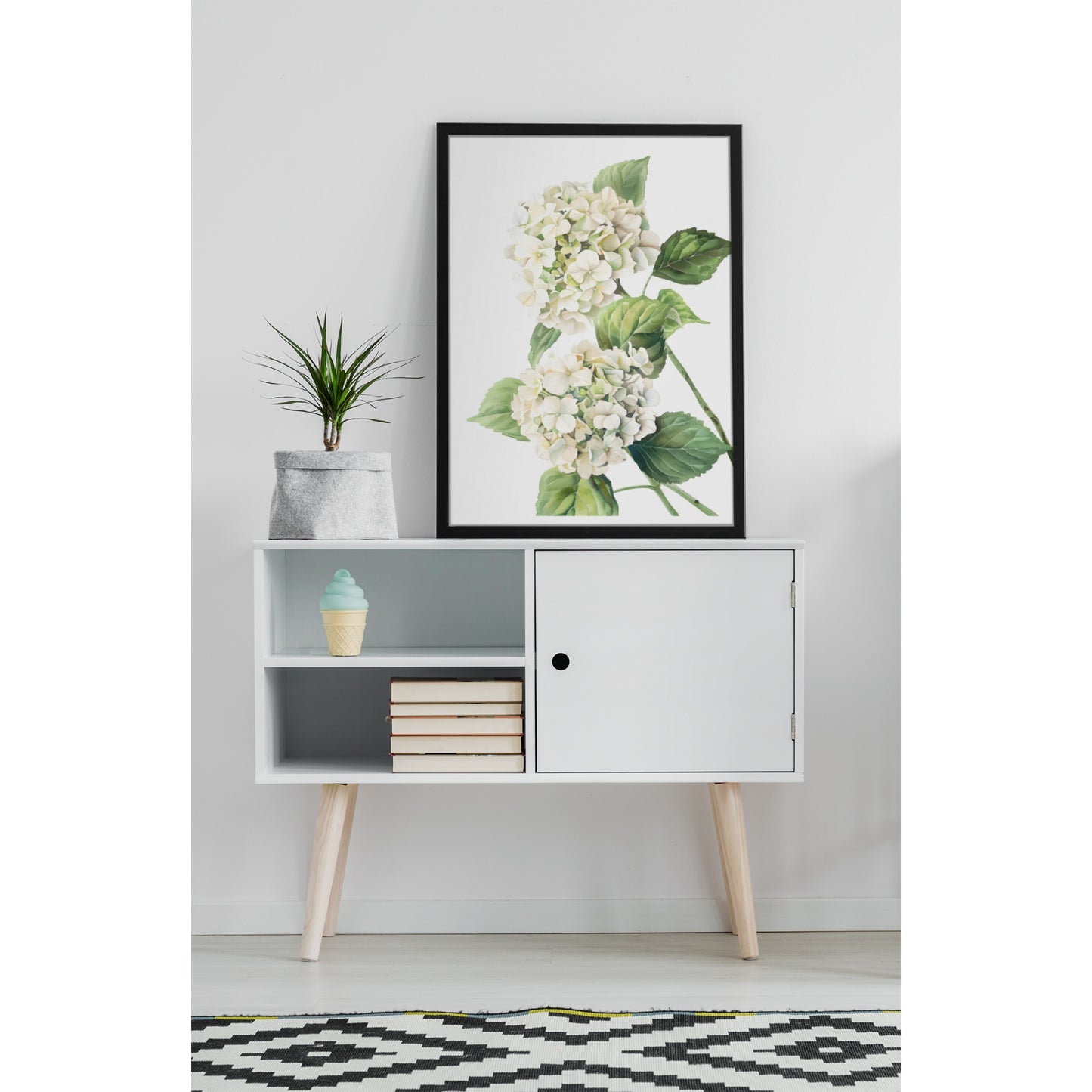 Tablou canvas "White flower 8" - 60x80 cm