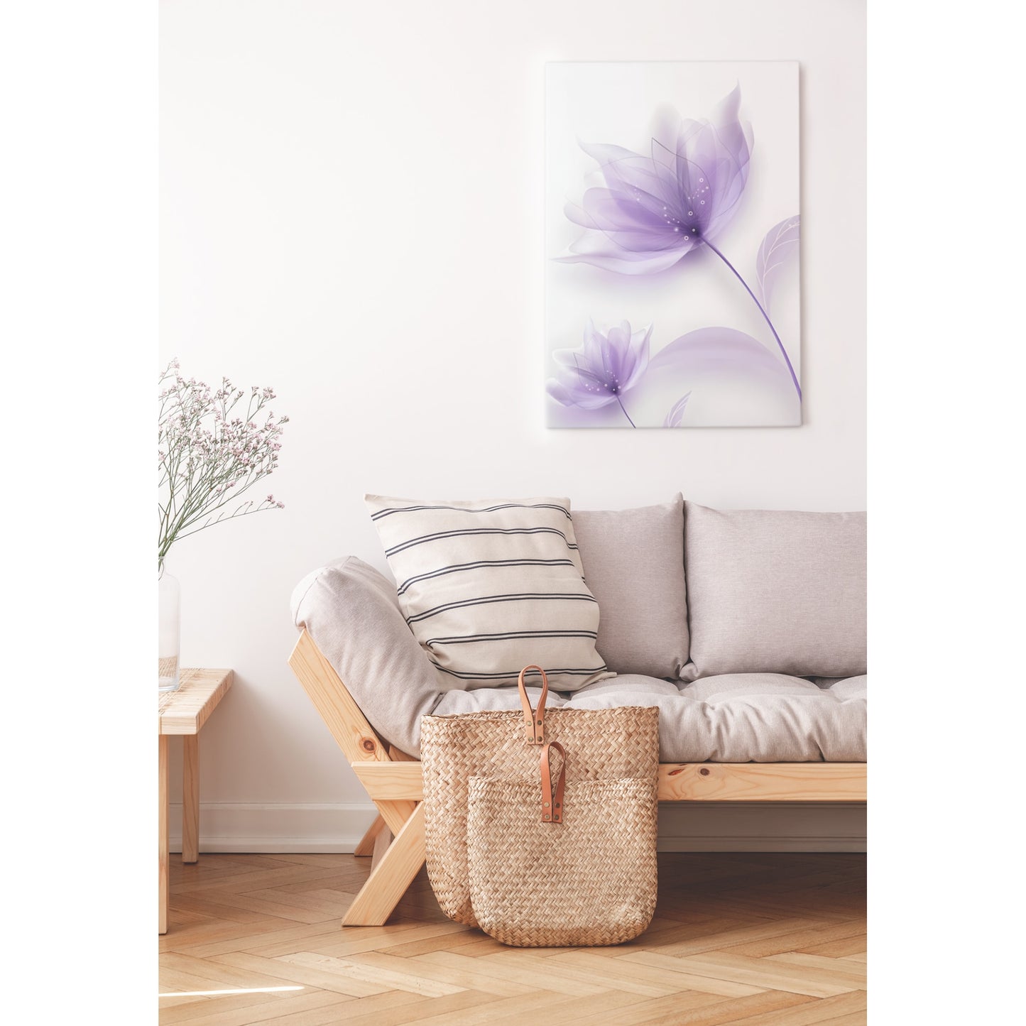 Tablou canvas "Purple Flower 15" - 90x120 cm