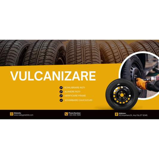 Banner Publicitar "Vulcanizare 2" — 150×75cm