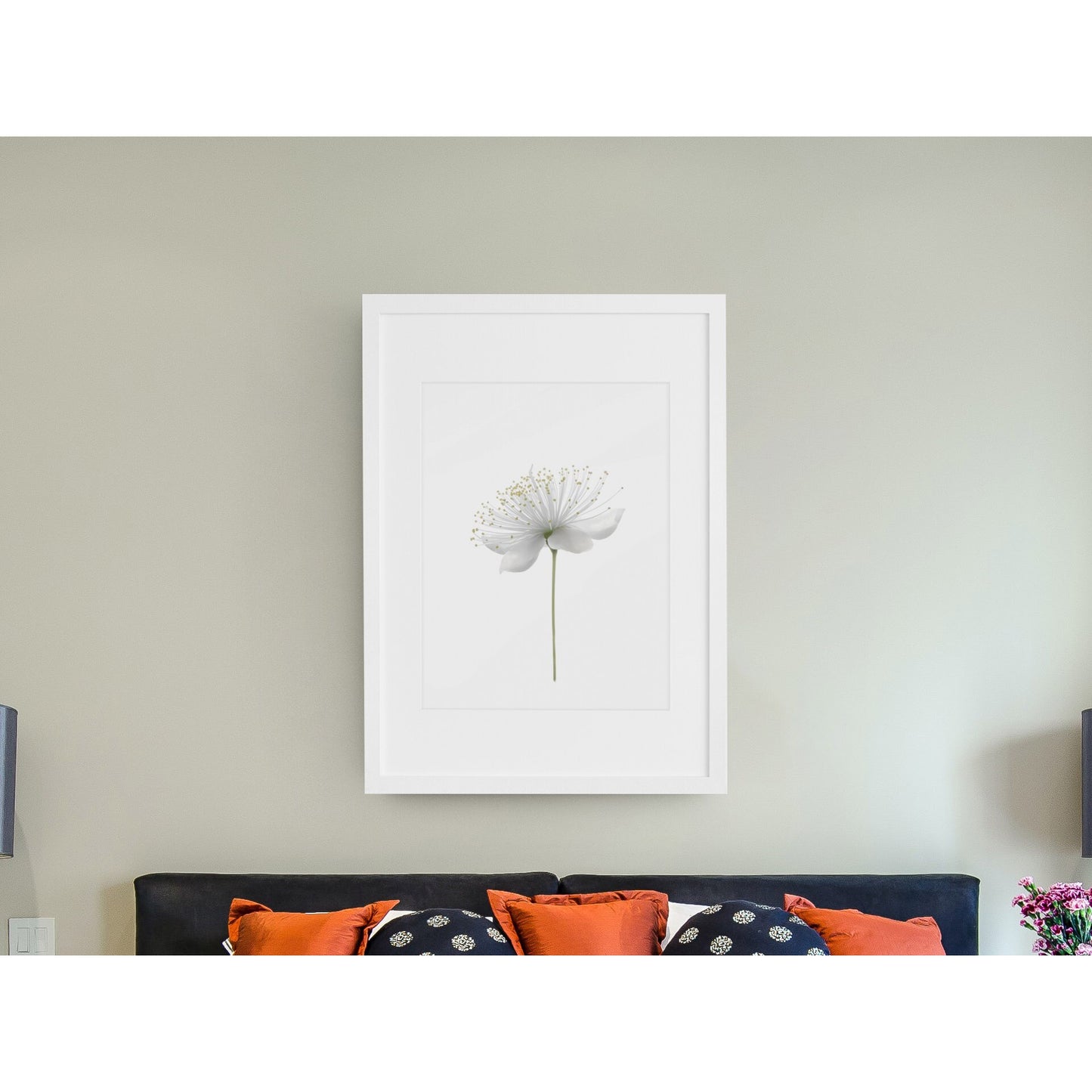 Tablou canvas "White Flower 5" - 40x60 cm