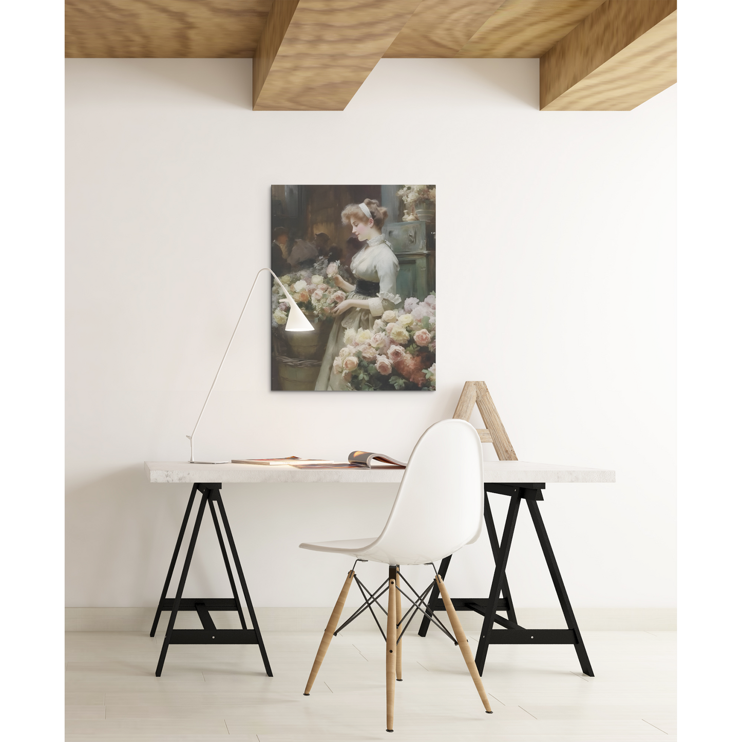 Tablou canvas "Flower Lady" - 40x60 cm