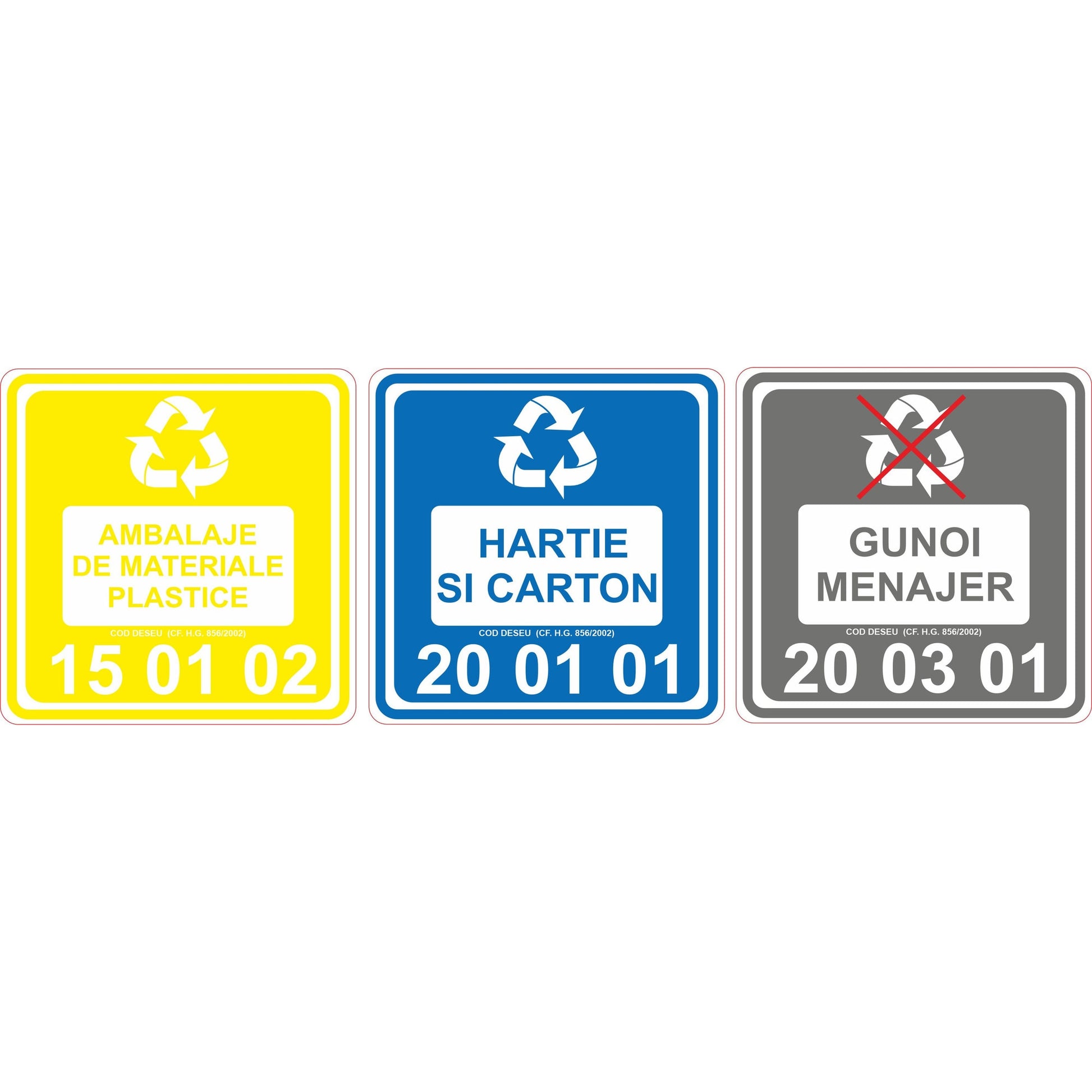 Set 12 Etichete "Gri/Galben/Albastru" — 10×10cm