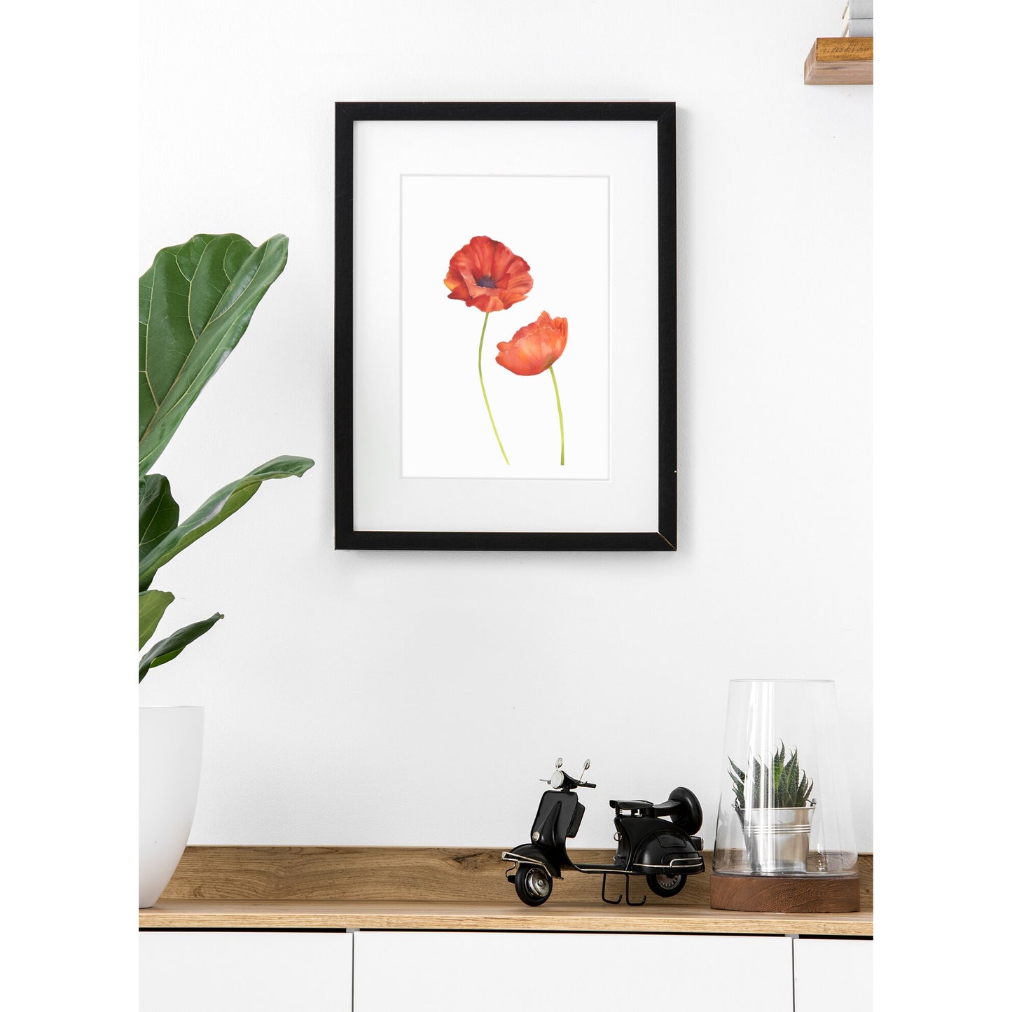 Tablou canvas "REDFLOWER 7" - 90x120 cm