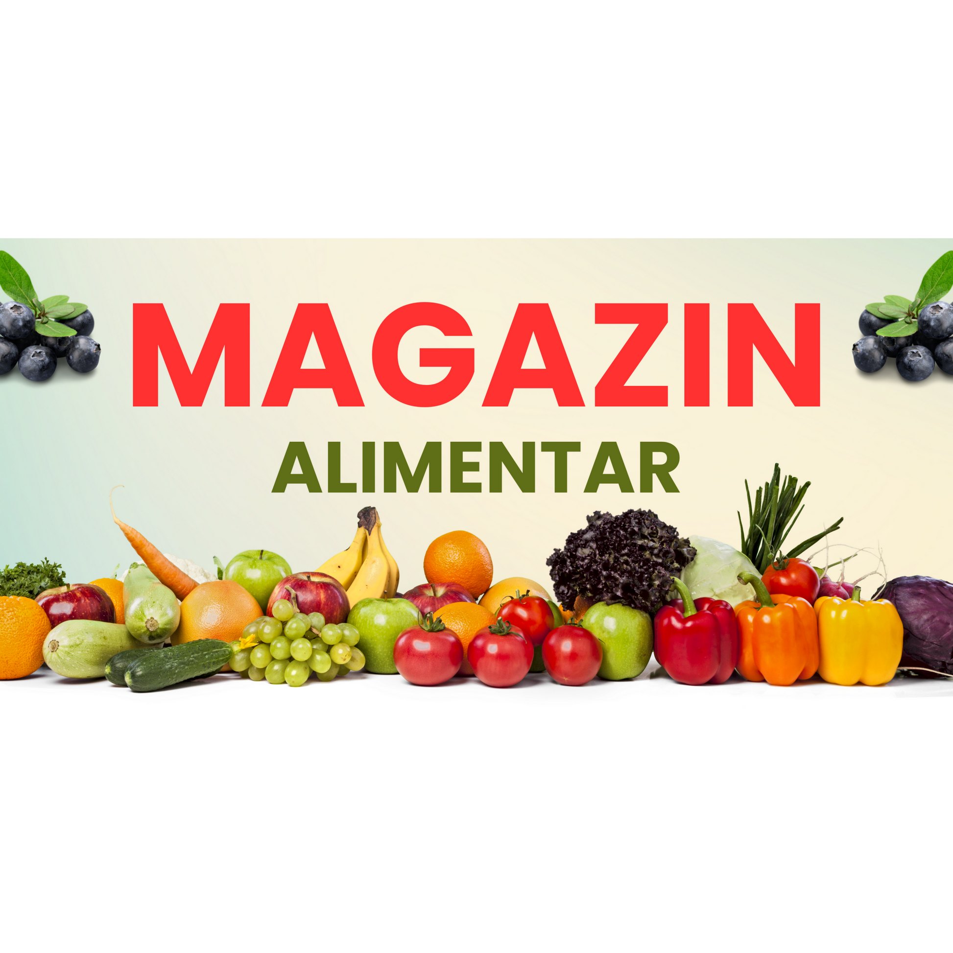Banner Publicitar "MAGAZIN ALIMENTAR" — 150×75cm