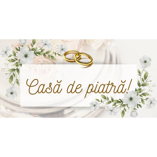 Banner Publicitar "Casa de piatra - nunta" — 150×75cm