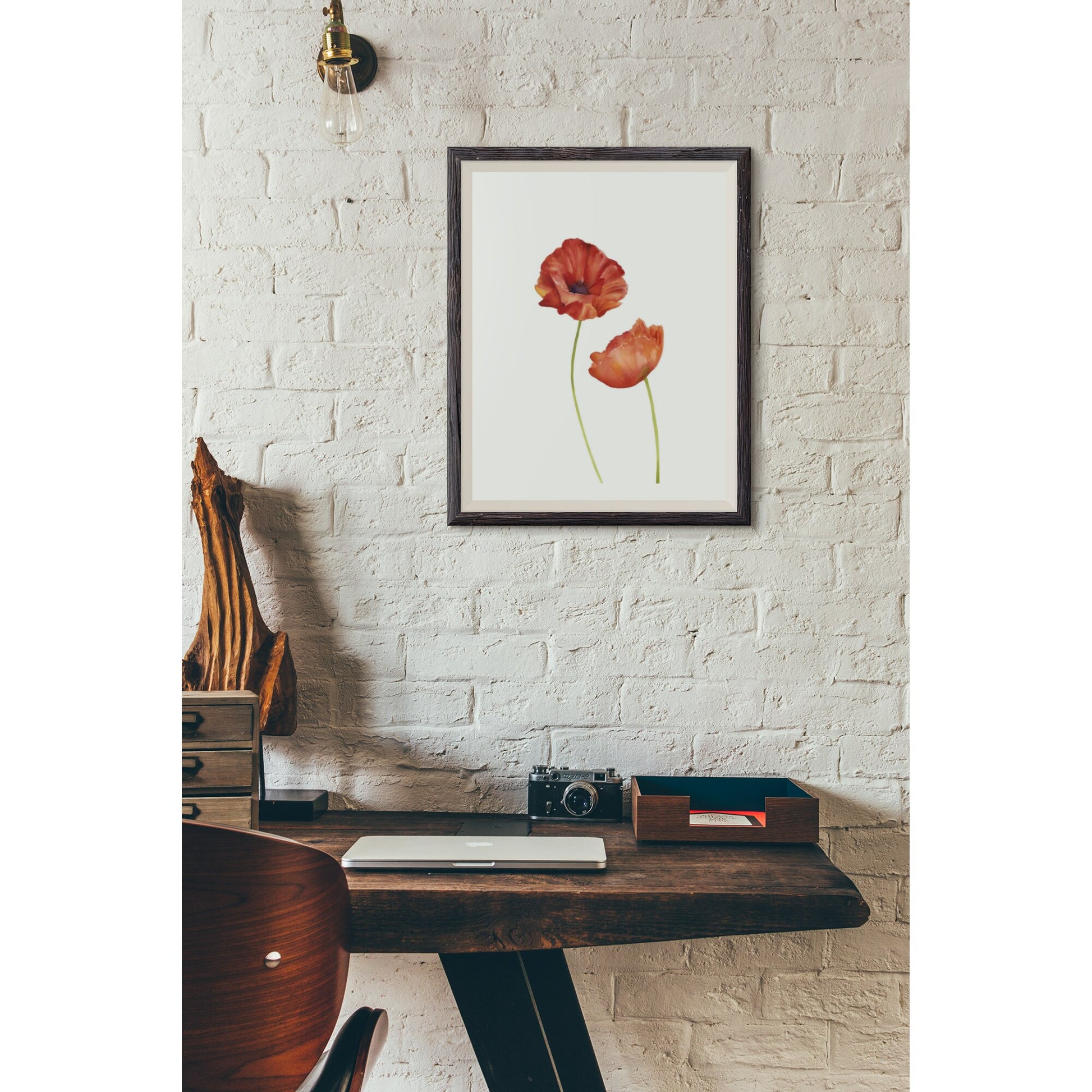 Tablou canvas "REDFLOWER 7" - 90x120 cm