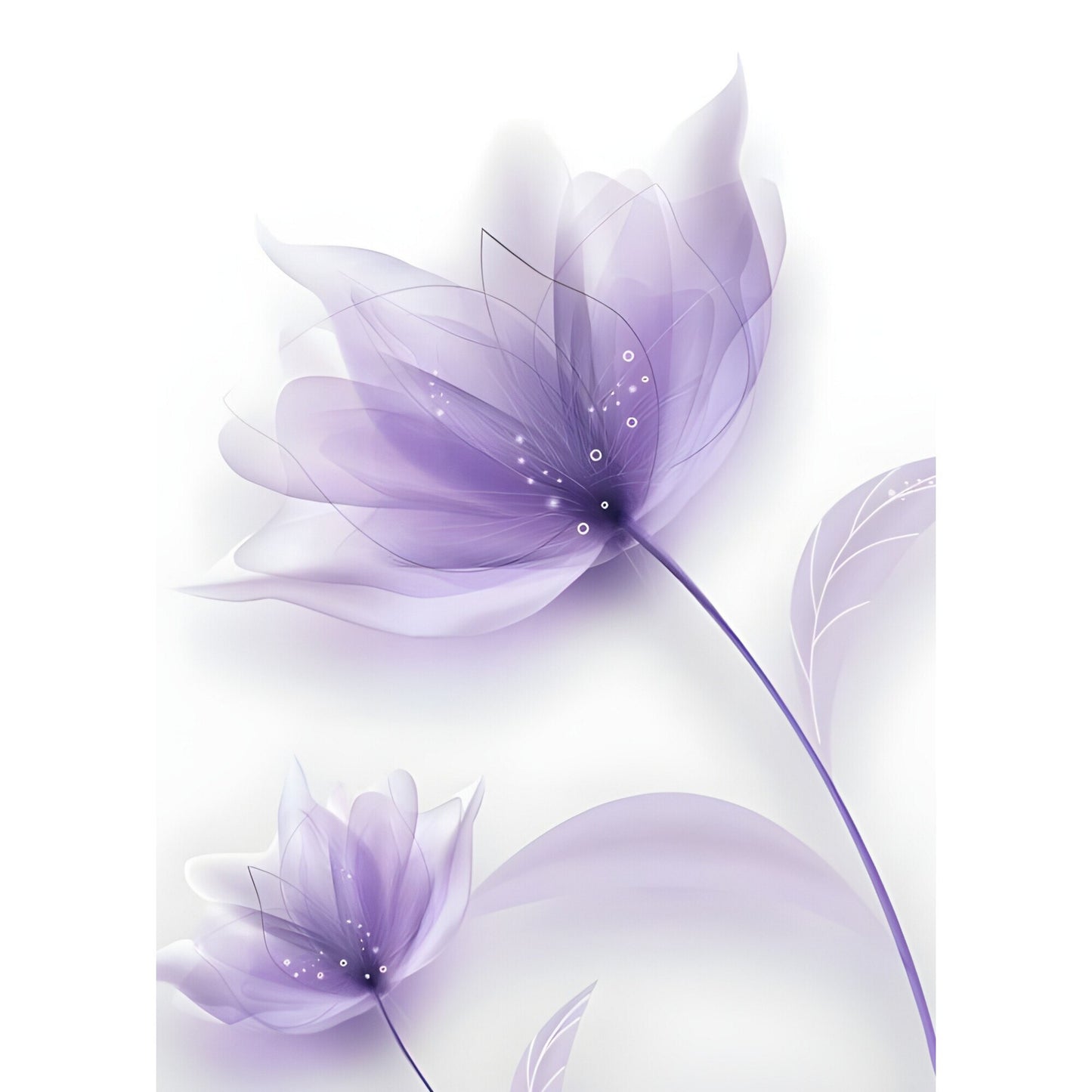 Tablou canvas "Purple Flower 15" - 40x60 cm