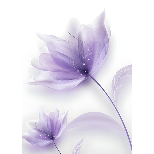 Tablou canvas "Purple Flower 15" - 90x120 cm