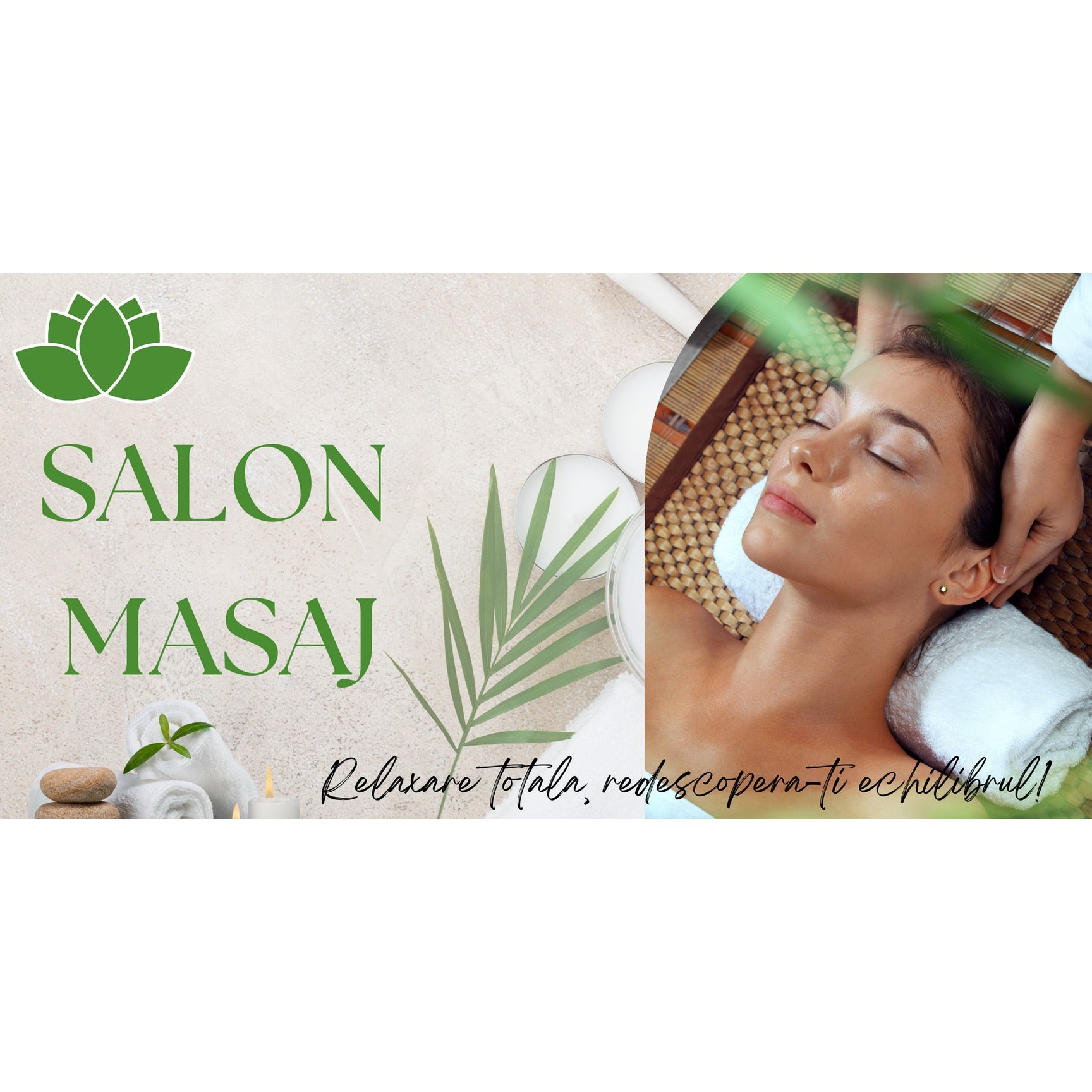 Banner Publicitar "Salon Masaj" — 150×75cm