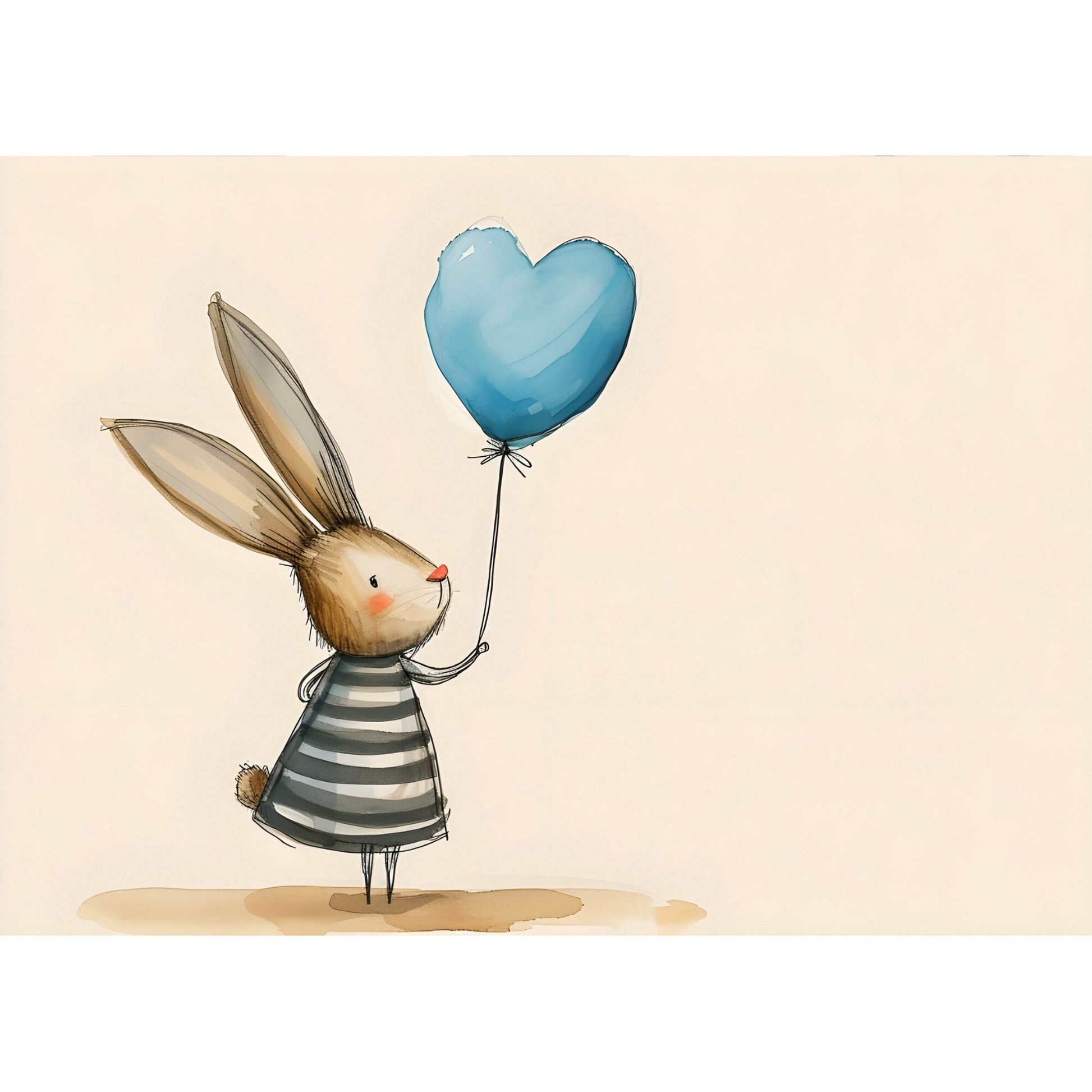 Tablou canvas "Baloon bunny" - 60x40 cm