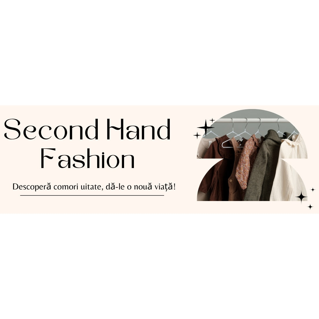 Banner Publicitar "Second Hand" — 150×75cm
