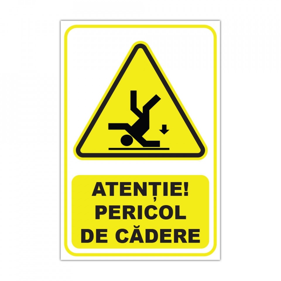 Etichete "Atenție! Pericol de cadere" — 20×30cm