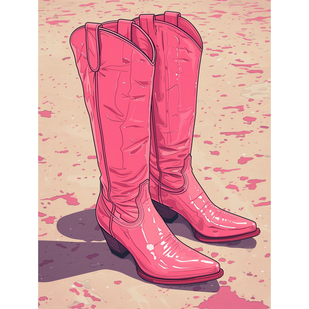 Tablou canvas "Red Boots" - 40x60 cm