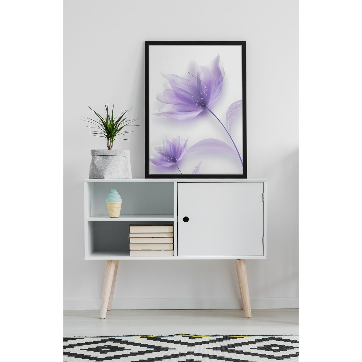 Tablou canvas "Purple Flower 15" - 90x120 cm