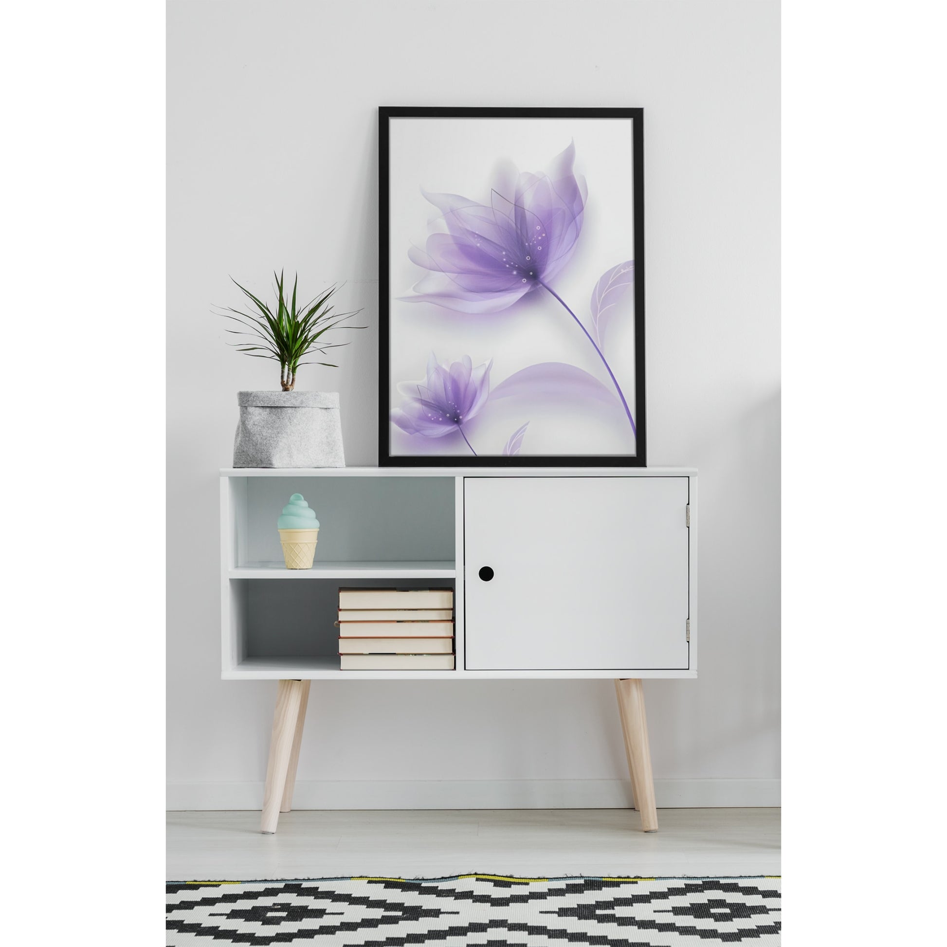 Tablou canvas "Purple Flower 15" - 90x120 cm